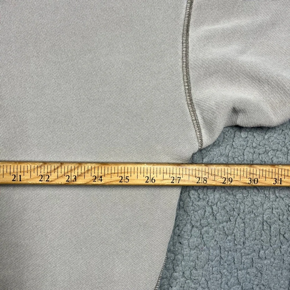 Elwood Core Crewneck Sweatshirt Sand Organic Cotton Boxy Fit Distressed Large - Picture 11 of 12